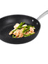 The matte black hybrid ceramic non stick frying pan exterior not only looks great but wipes clean with ease.  The stone effect frying pan interior protects the pan against scratches, so no more flaking non stick!