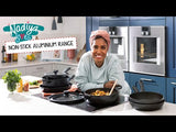 Nadiya Hussain Stackable Non-stick Frying Pan Set with Multi-size Lid